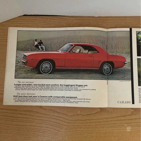 1969 Chevrolet Pacesetter Values Brochure Camaro Impala Malibu Caprice Chevelle - Picture 6 of 7